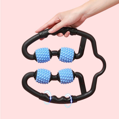 U Shape Trigger Point ﻿4 Wheel Foam Massage Roller - Earth Angel Lifestyle