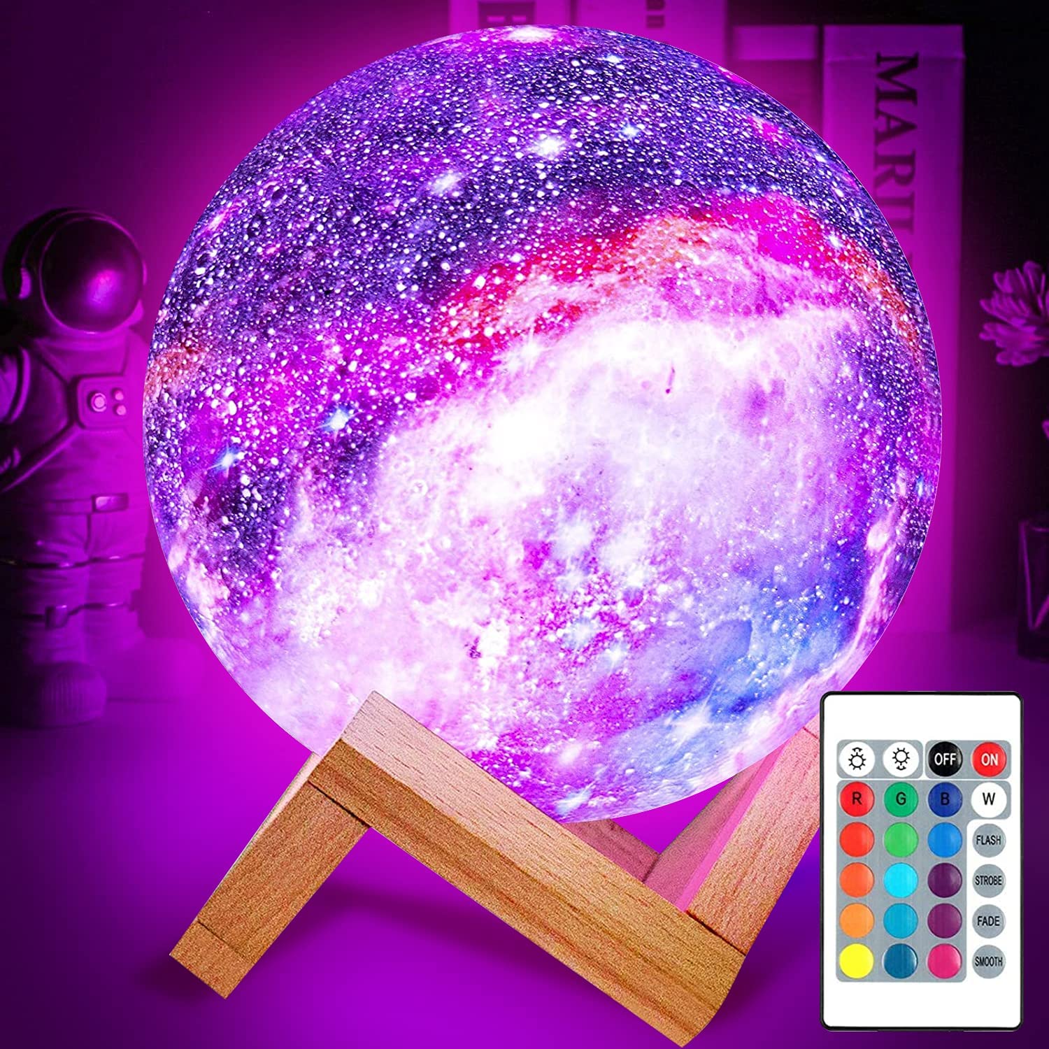 Moon LED Lamp 6 Colors USB Rechargeable/Remote - Earth Angel Lifestyle