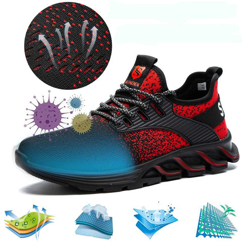 Lightweight Breathable Mens Steel Toe Safety Shoes - Earth Angel Lifestyle