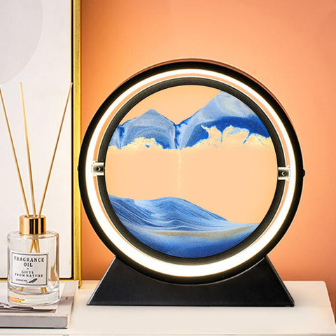 Flowing Sand Art Picture Round Glass 3D Motion Display 7/12 inch - Earth Angel Lifestyle