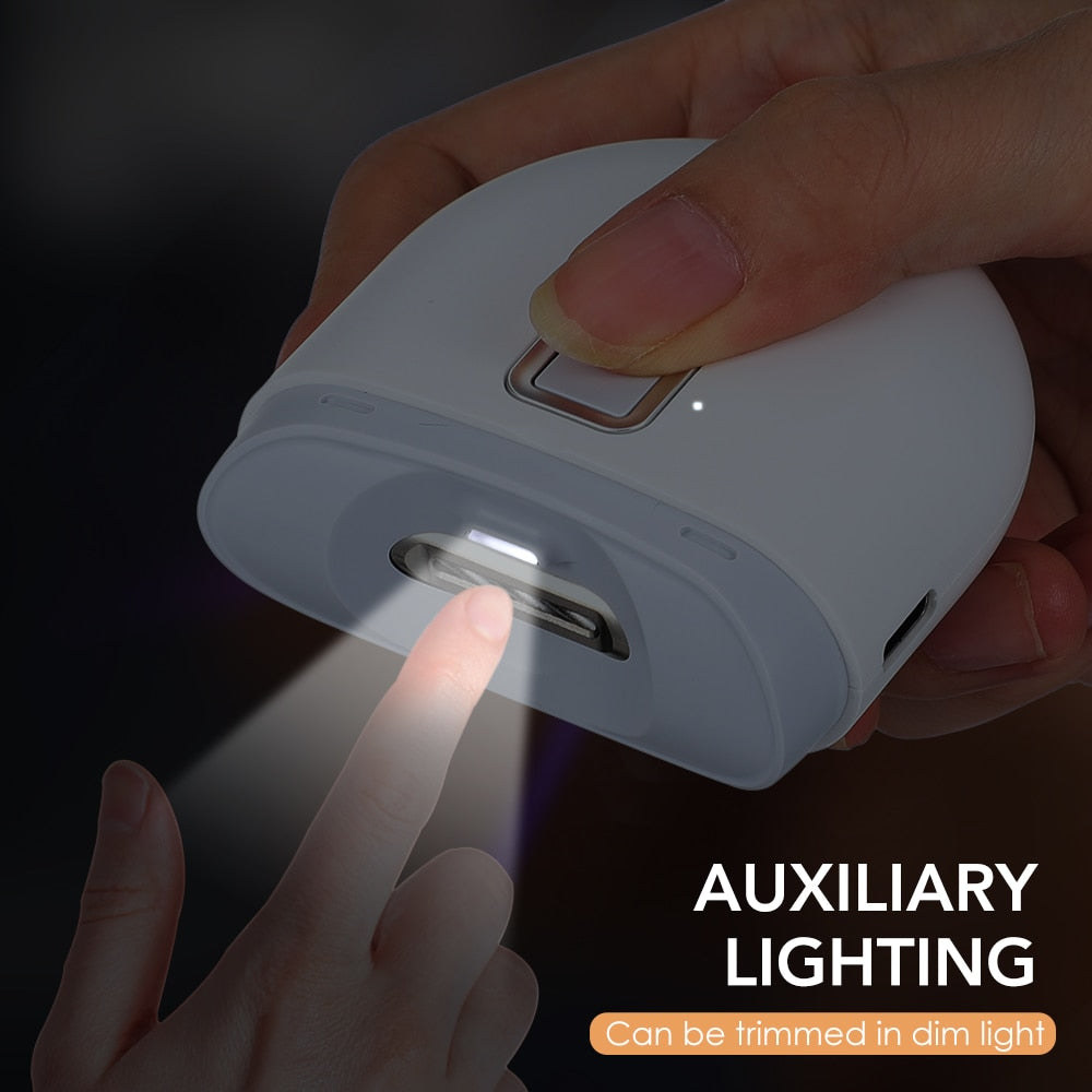 USB Electric  2-speed Nail Clipper With LED Light - Earth Angel Lifestyle