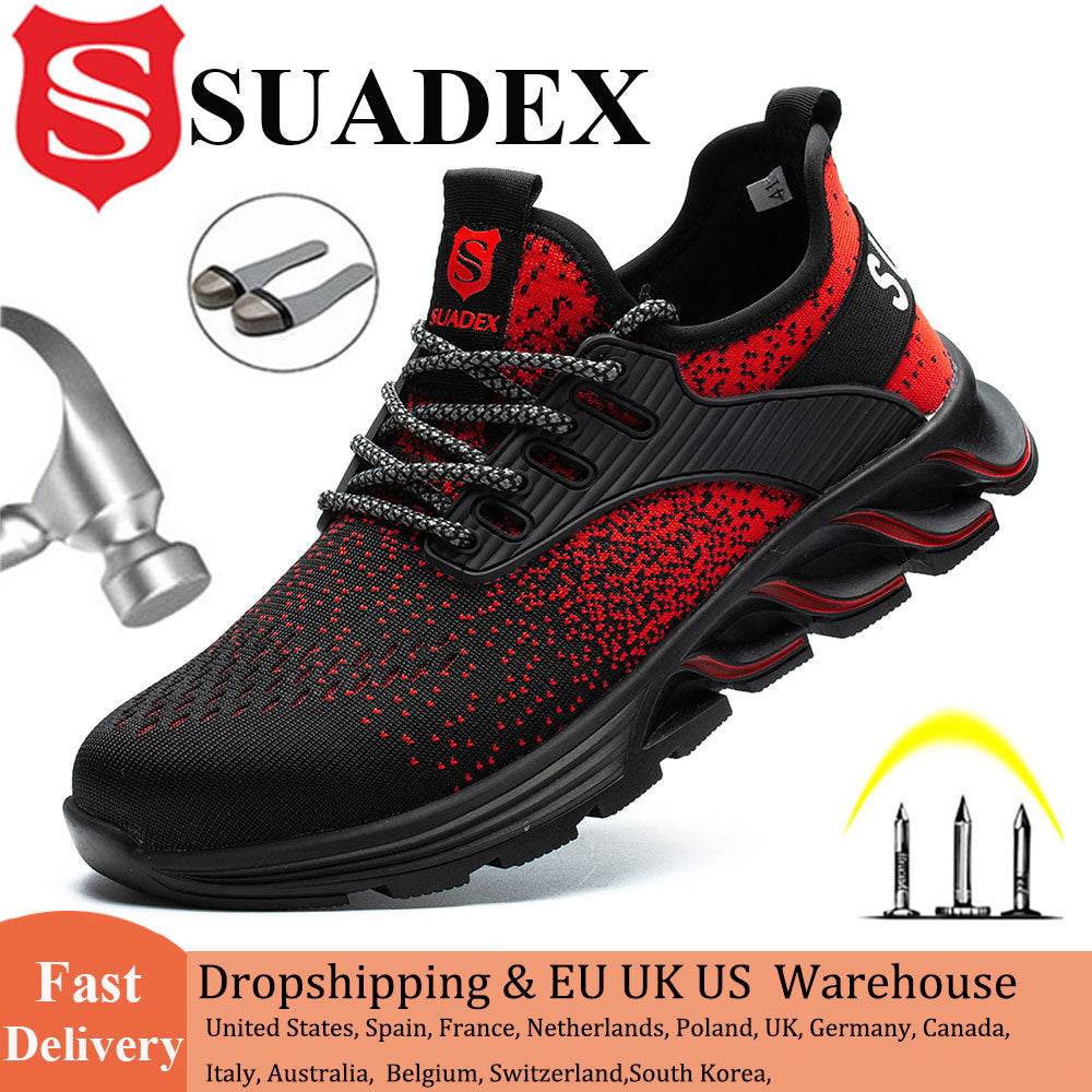 Lightweight Breathable Mens Steel Toe Safety Shoes - Earth Angel Lifestyle