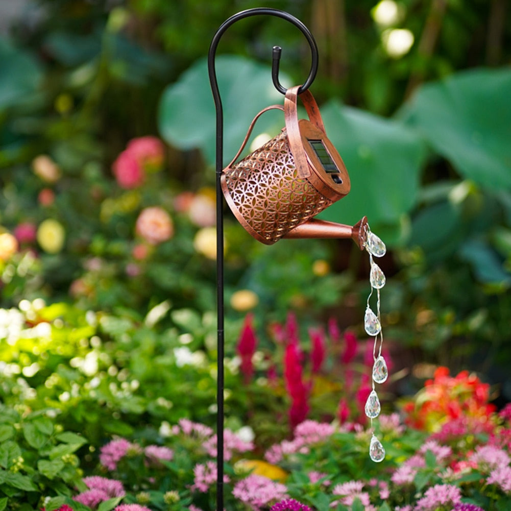 Solar Powered LED Watering Can Lights - Earth Angel Lifestyle