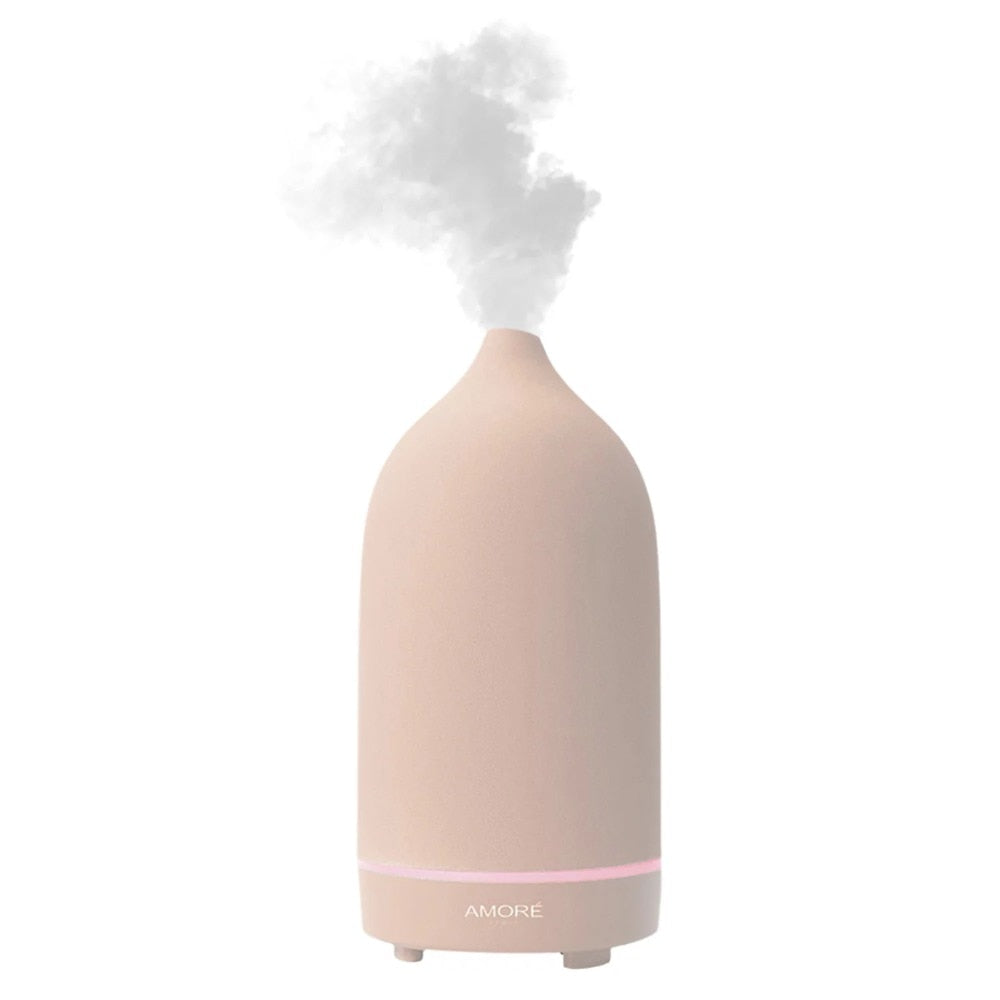 Pink Ceramic Ultrasonic Aromatherapy Essential Oil Diffuser - Earth Angel Lifestyle