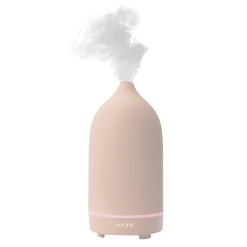 Pink Ceramic Ultrasonic Aromatherapy Essential Oil Diffuser - Earth Angel Lifestyle