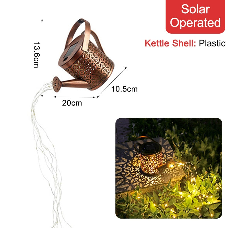 Solar Powered LED Watering Can Lights - Earth Angel Lifestyle