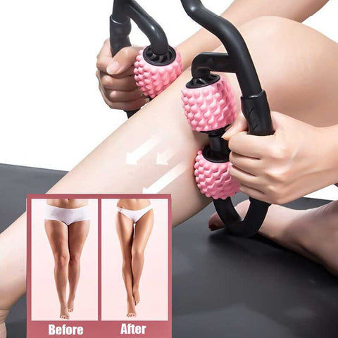U Shape Trigger Point ﻿4 Wheel Foam Massage Roller - Earth Angel Lifestyle