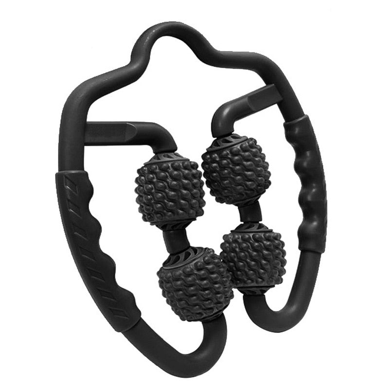 U Shape Trigger Point ﻿4 Wheel Foam Massage Roller - Earth Angel Lifestyle
