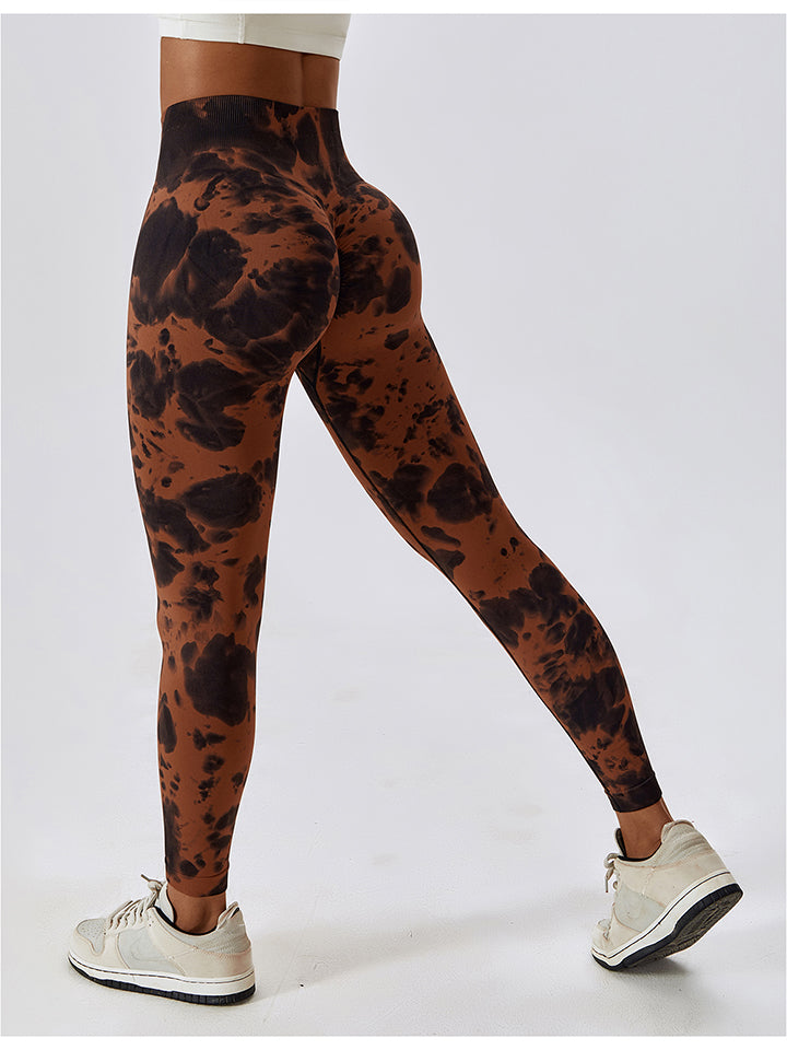 Tie Dye Wide Waistband Active Leggings - Earth Angel Lifestyle