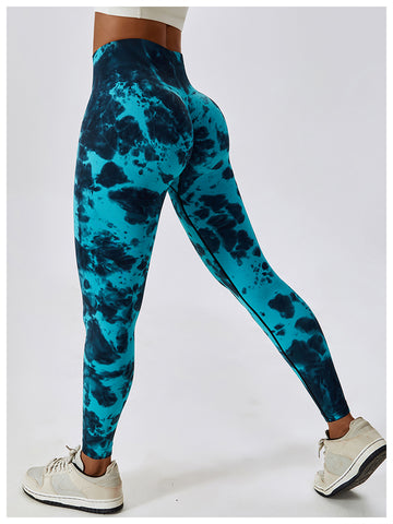 Tie Dye Wide Waistband Active Leggings - Earth Angel Lifestyle