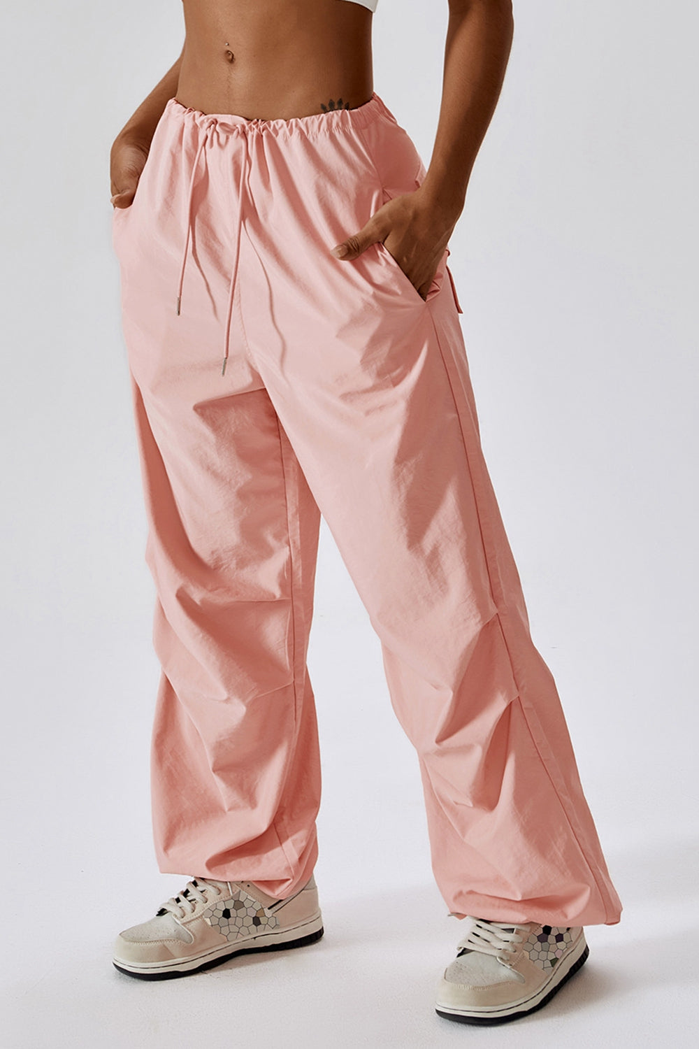 Long Loose Fit Pocketed Sports Pants - Earth Angel Lifestyle