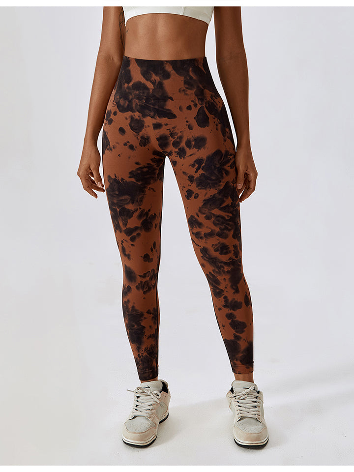Tie Dye Wide Waistband Active Leggings - Earth Angel Lifestyle