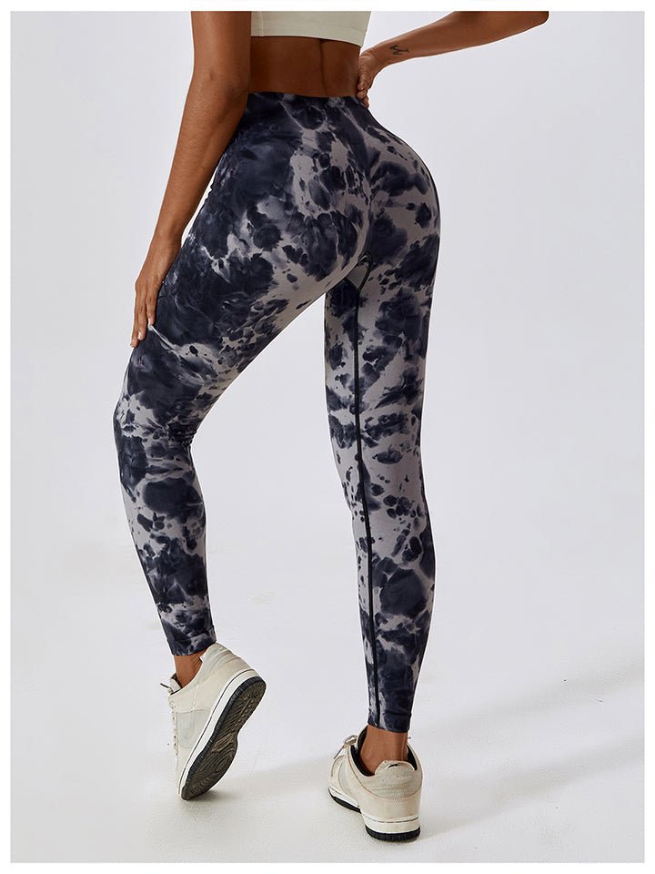 Tie Dye Wide Waistband Active Leggings - Earth Angel Lifestyle