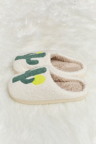 Melody Cactus Plush Slide Slippers - Earth Angel Lifestyle