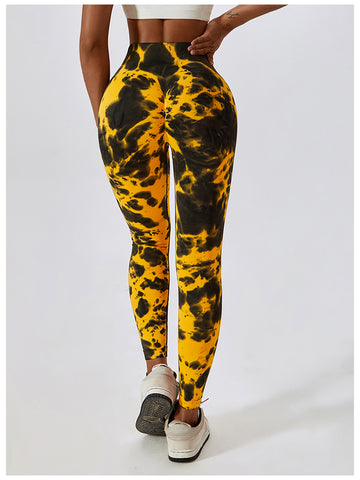 Tie Dye Wide Waistband Active Leggings - Earth Angel Lifestyle